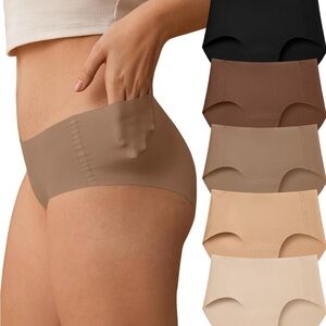 Seamless Women's Shorts - 5 pack Black, Brown, Tan